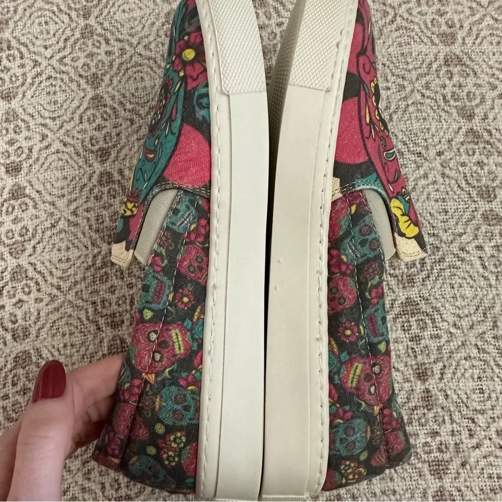 Goby Sugar Skull Graphic Slip On Sneakers | 38 - Picture 4 of 8